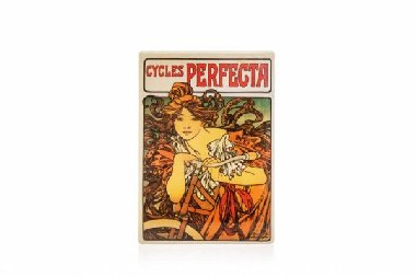 Cedule Alfons Mucha - Cycles Perfecta, 15 x 21 cm - neuveden