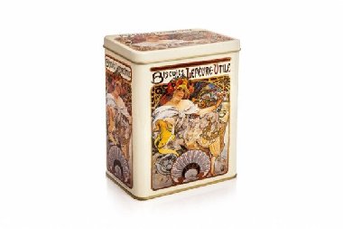 Plechovka Alfons Mucha Biscuits 12 x 8 cm - Alfons Mucha