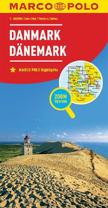 Dánsko 1:300 000 mapa Marco Polo - Marco Polo