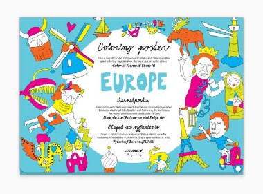 Europe (Evropa) - Plakát omalovánka - Blue Chilli