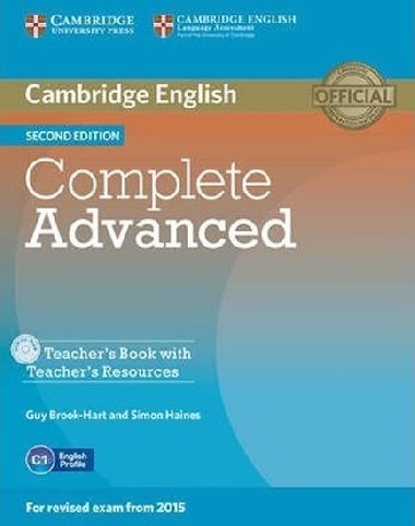 Complete Advanced Teacher´s Book with Teacher´s Resources CD-ROM - Brook-Hart Guy