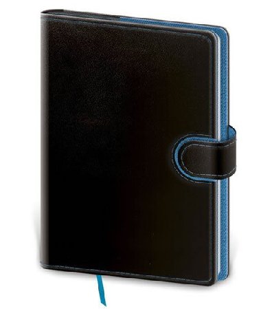 Zápisník Flip A5 tečkovaný - černo/modrá - neuveden