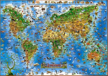 Zvířata celého světa (mapa)
