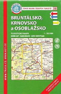 Bruntálsko Krnovsko a Osoblažsko - mapa KČT 1:50 000 číslo 58 - Klub Českých Turistů