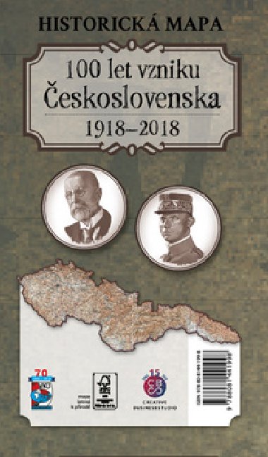 Historická mapa 100 let vzniku Československa 1918 - 2018 - CBS