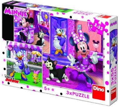 Minnie - Den s Minnie: puzzle 3x55 dílků - neuveden