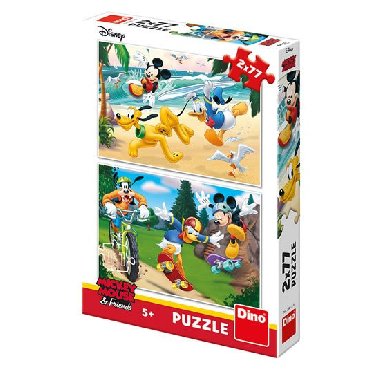 Mickey sportuje: puzzle 2x77 dílků - neuveden