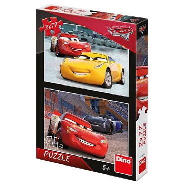 Auta 3 - Závodníci: puzzle 2x77dílků - Dino Toys