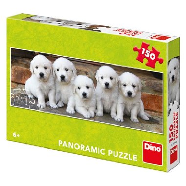 Pět štěňátek: panoramic puzzle 150 dílků - neuveden