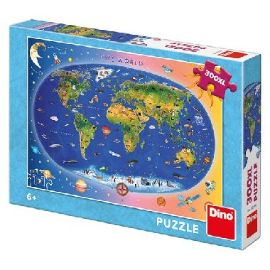 Mapa The World (dětská): puzzle 300XL dílků - neuveden