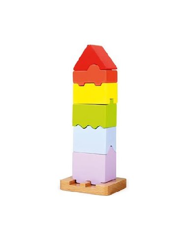 Skládací věž: Dřevěná hračka - neuveden