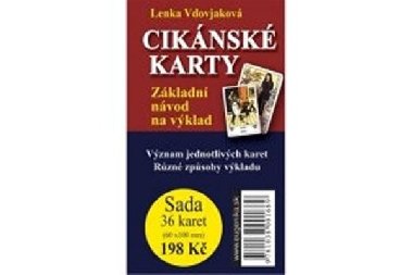 Cikánské kart: Základní návod na výklad y (karty+kniha) - Lenka Vdovjaková