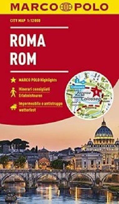 Řím - Plán města 1:12 000 Marco Polo Lamino - Marco Polo