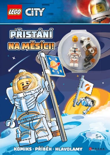 LEGO CITY Přistání na Měsíci - Komiks, příběh, hlavolamy, obsahuje minifigurku - CPress