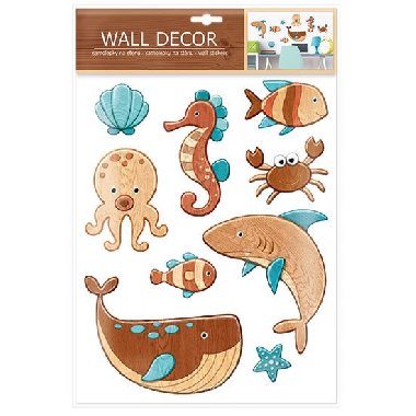 Wall decor Mořská zvířátka - samolepící dekorace 27x41 cm - neuveden