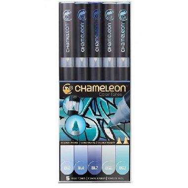 Set Chameleon tónovací fixy, 5ks - modré tóny - neuveden