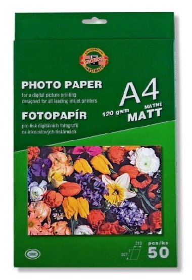 Koh-i-noor foto papír A4 mat 120g 50 ks - neuveden