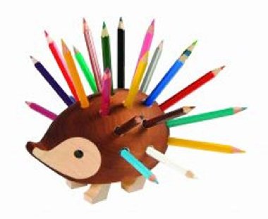 Koh-i-noor ježek malý dřevěný s pastelkami - neuveden