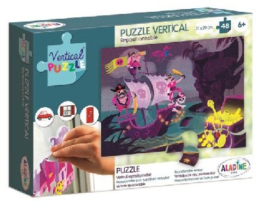 Vertikální okenní puzzle - Piráti 48 dílků - neuveden