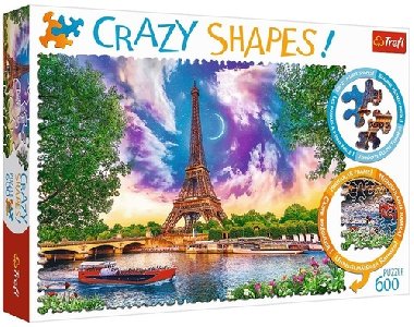 Obloha nad Paříží: Crazy Shapes puzzle/600 dílků - neuveden