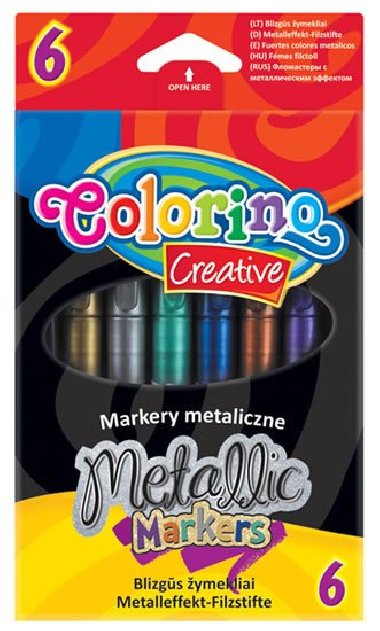 Metalické popisovače 6 barev - neuveden