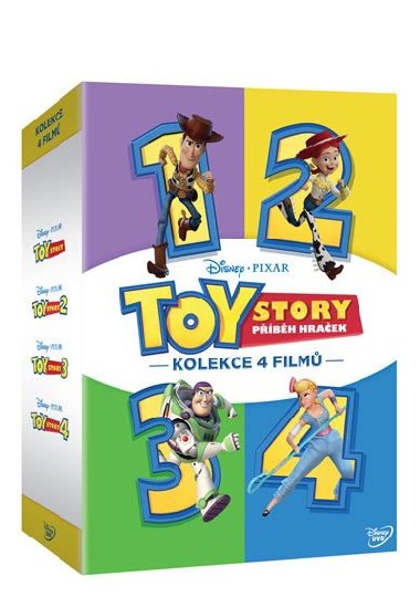 Toy Story: Příběh hraček kolekce 1.-4. 4 DVD - neuveden