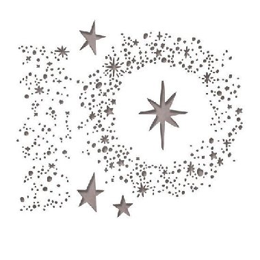 SIZZIX Thinlits vyřezávací kovové šablony - zasnežené hvězdy 6 ks - neuveden