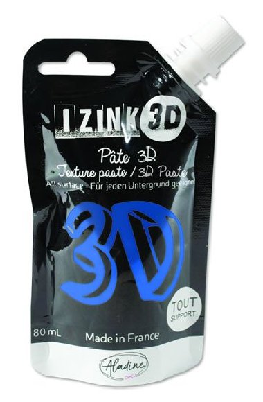 IZINK 3D reliéfní pasta 80 ml/iris, modrá - neuveden