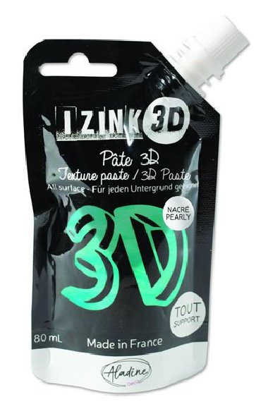 IZINK 3D reliéfní pasta 80 ml/ topaz, perleťová tyrkysová - neuveden