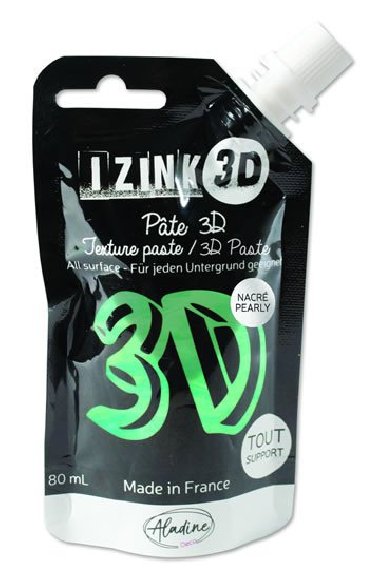 IZINK 3D reliéfní pasta 80 ml/agave, perleťová modrozelená - neuveden