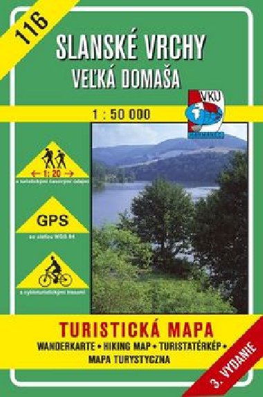 Slanské vrchy - Veĺká Domaša - mapa VKÚ 1:50 000 číslo 116 - Vojenský kartografický ústav