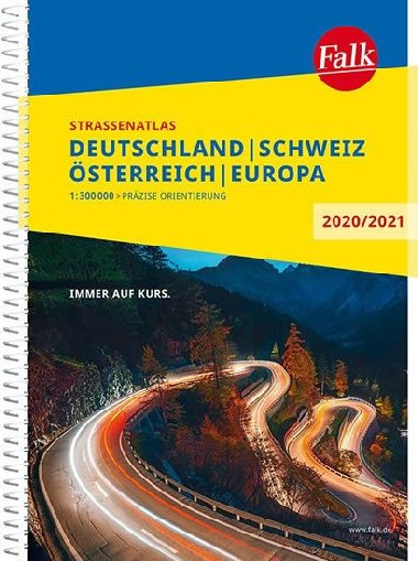 Německo, Rakousko, Švýcarsko atlas Falk 1:300 000 - Falk