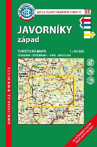 Javorníky západ - mapa KČT 1:50 000 číslo 95 - 7. vydání 2019 - Klub Českých Turistů