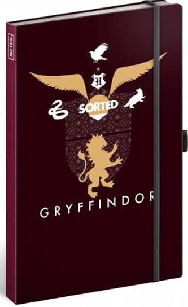 Notes - Harry Potter - Gryffindor linkovaný, 13 × 21 cm - neuveden