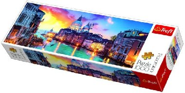 Panoramatické puzzle Kanál Grande, Benátky/1000 dílků - neuveden