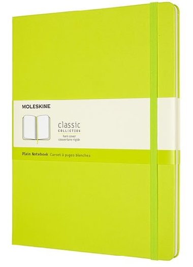 Moleskine: Zápisník tvrdý čistý žlutozelený XL - neuveden