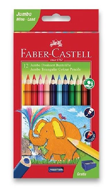 Faber - Castell Pastelky trojhranné Extra Jumbo 12 ks - neuveden