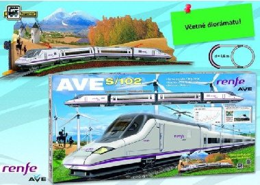 Vysokorychlostní vlak Renfe Aves-102 s diorámatem krajiny - neuveden