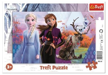 Puzzle: Ledové království 2: Magický svět Anny a Elsy 15 dílků - neuveden