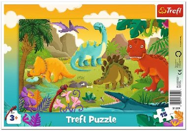 Puzzle: Dinosauři 15 dílků - neuveden