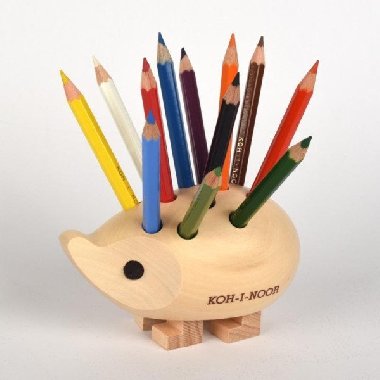 Koh-i-noor ježek mini dřevěný s pastelkami natur - neuveden