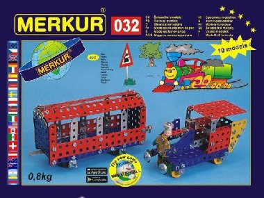 Merkur 032 Železniční modely 300 dílů / 10 modelů - Merkur