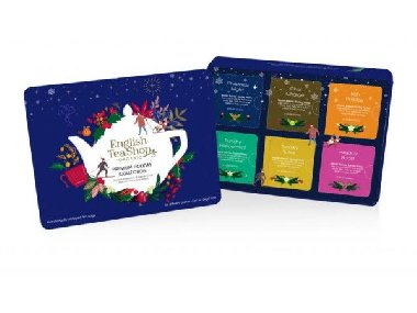 English Tea Shop Prémiová dárková plechová kazeta s bio čaji modrá 54 g, 36 ks - neuveden