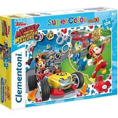 Clementoni Puzzle Maxi Mickey závodník / 104 dílků - neuveden