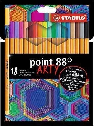 STABILO Fix Liner point 88, sada 18 ks v pouzdru "ARTY" - neuveden