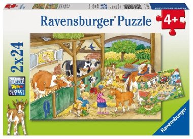 Ravensburger Puzzle - Den na farmě 2 x 24 dílků - neuveden