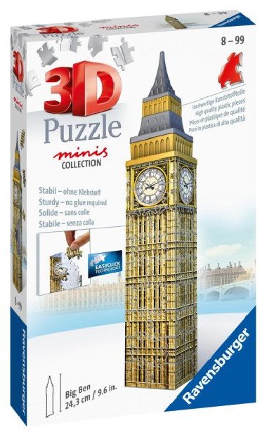 Ravensburger 3D Puzzle Mini budova - Big Ben 54 dílků - neuveden