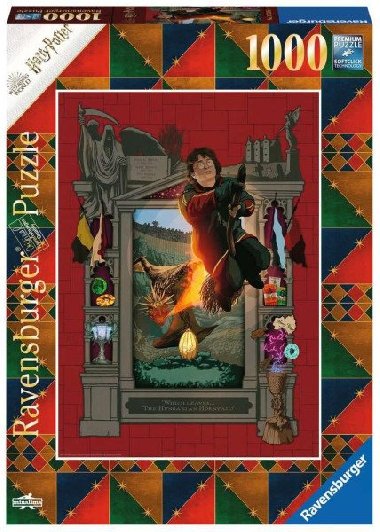 Ravensburger Puzzle Harry Potter - Na létajícím koštěti 1000 dílků - neuveden