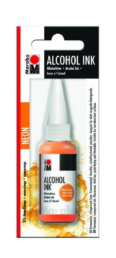 Marabu Alkoholový inkoust - Neonově oranžový 20 ml - neuveden