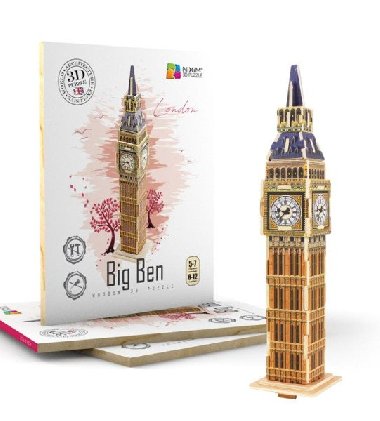 NiXiM Dřevěné 3D puzzle - Big Ben - neuveden